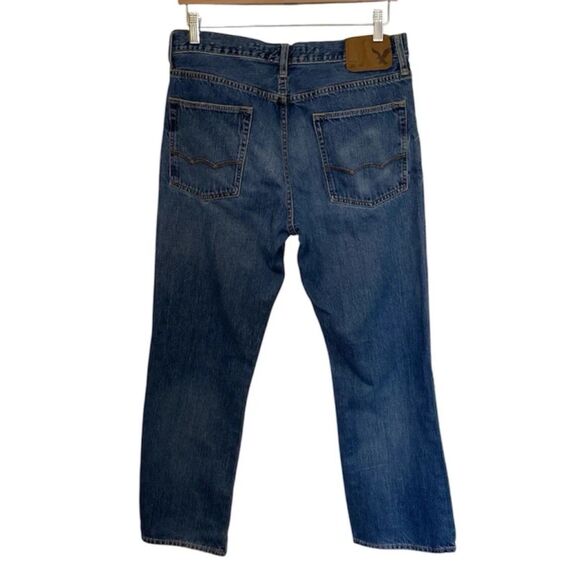 American Eagle Men's Bootcut Jeans Size 32X30 (Fit 32x29) Whiskered Cowboy - Picture 2 of 12